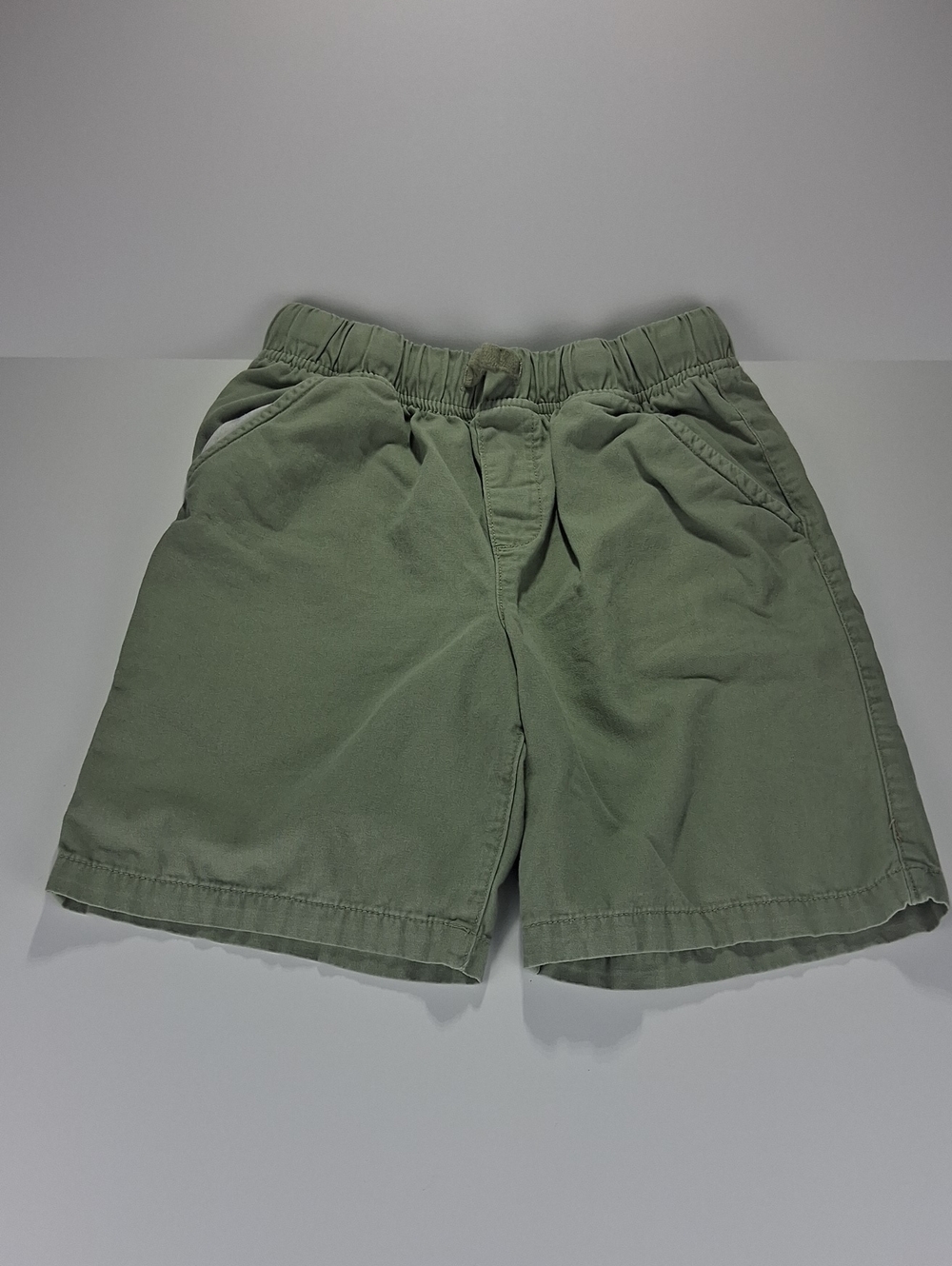 Boys Garanimals Pull-On Shorts Size 8 Olive Green Front Drawstring With Pockets